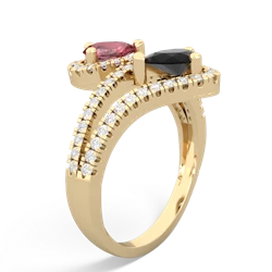 Pink Tourmaline Diamond Dazzler 14K Yellow Gold ring R3000