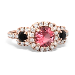 Pink Tourmaline Regal Halo 14K Rose Gold ring R5350