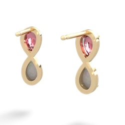 Pink Tourmaline Infinity 14K Yellow Gold earrings E5050