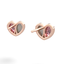 Pink Tourmaline 'Our Heart' 14K Rose Gold earrings E5072