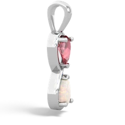 Pink Tourmaline Infinity 14K White Gold pendant P5050