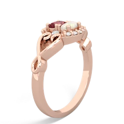 Pink Tourmaline Love Nest 14K Rose Gold ring R5860