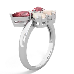 Pink Tourmaline Butterfly 14K White Gold ring R2215