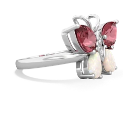 Pink Tourmaline Butterfly 14K White Gold ring R2215