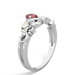 Pink Tourmaline Crown Keepsake 14K White Gold ring R5740