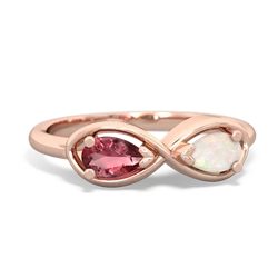 Pink Tourmaline Infinity 14K Rose Gold ring R5050