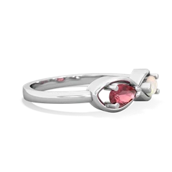 Pink Tourmaline Infinity 14K White Gold ring R5050