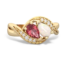 Pink Tourmaline Summer Winds 14K Yellow Gold ring R5342