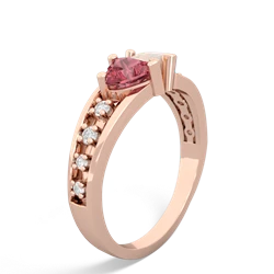 Pink Tourmaline Heart To Heart 14K Rose Gold ring R3342