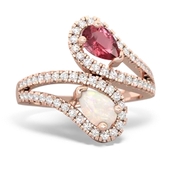 Pink Tourmaline Diamond Dazzler 14K Rose Gold ring R3000