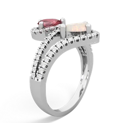 Pink Tourmaline Diamond Dazzler 14K White Gold ring R3000