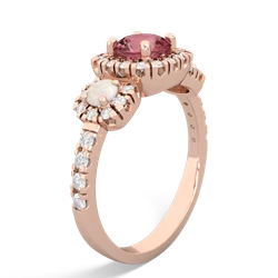 Pink Tourmaline Regal Halo 14K Rose Gold ring R5350