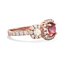 Pink Tourmaline Regal Halo 14K Rose Gold ring R5350