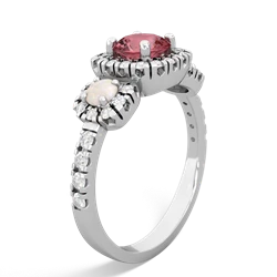 Pink Tourmaline Regal Halo 14K White Gold ring R5350