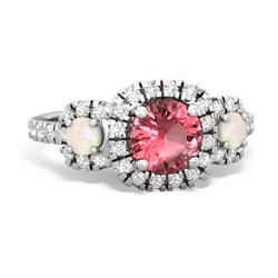 Pink Tourmaline Regal Halo 14K White Gold ring R5350