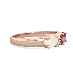 Pink Tourmaline Pear Bowtie 14K Rose Gold ring R0865