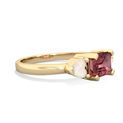 Pink Tourmaline Three Stone 14K Yellow Gold ring R5235