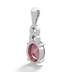 Pink Tourmaline Links 14K White Gold pendant P4032