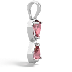 Pink Tourmaline Infinity 14K White Gold pendant P5050