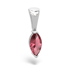 Pink Tourmaline 8X4 Marquise 14K White Gold pendant P1701