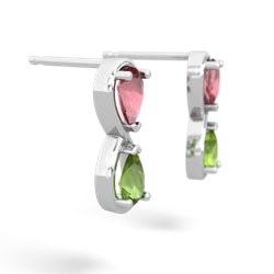 Pink Tourmaline Infinity 14K White Gold earrings E5050