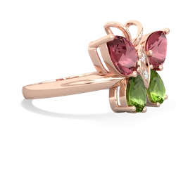 Pink Tourmaline Butterfly 14K Rose Gold ring R2215