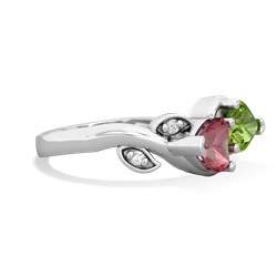 Pink Tourmaline Floral Elegance 14K White Gold ring R5790