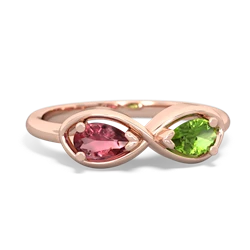 Pink Tourmaline Infinity 14K Rose Gold ring R5050