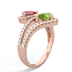 Pink Tourmaline Diamond Dazzler 14K Rose Gold ring R3000