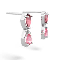 Pink Tourmaline Infinity 14K White Gold earrings E5050