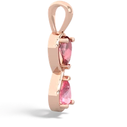 Pink Tourmaline Infinity 14K Rose Gold pendant P5050