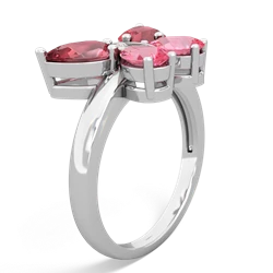 Pink Tourmaline Butterfly 14K White Gold ring R2215