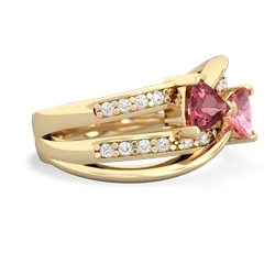 Pink Tourmaline Bowtie 14K Yellow Gold ring R2360