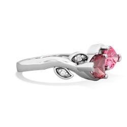 Pink Tourmaline Floral Elegance 14K White Gold ring R5790