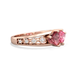 Pink Tourmaline Heart To Heart 14K Rose Gold ring R3342