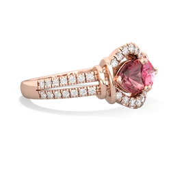 Pink Tourmaline Art-Deco Keepsake 14K Rose Gold ring R5630