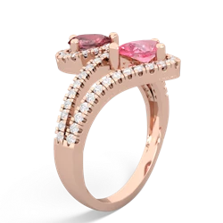 Pink Tourmaline Diamond Dazzler 14K Rose Gold ring R3000