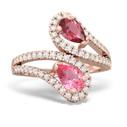 Pink Tourmaline Diamond Dazzler 14K Rose Gold ring R3000