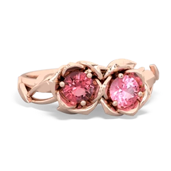 Pink Tourmaline Rose Garden 14K Rose Gold ring R5510