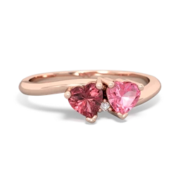 Pink Tourmaline Sweethearts 14K Rose Gold ring R5260