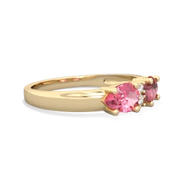 Pink Tourmaline Pear Bowtie 14K Yellow Gold ring R0865