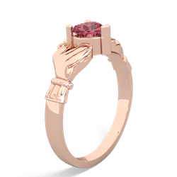 Pink Tourmaline Claddagh 14K Rose Gold ring R2370