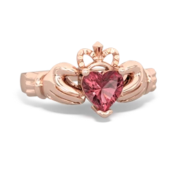 Pink Tourmaline Claddagh 14K Rose Gold ring R2370