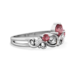 Pink Tourmaline Crown Keepsake 14K White Gold ring R5740