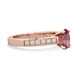 Pink Tourmaline Art Deco 14K Rose Gold ring R26357VL