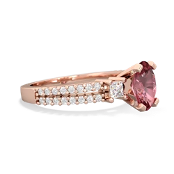 Pink Tourmaline Classic 8X6mm Oval Engagement 14K Rose Gold ring R26438VL