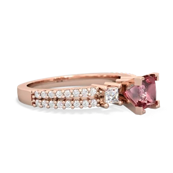 Pink Tourmaline Classic 5Mm Square Engagement 14K Rose Gold ring R26435SQ