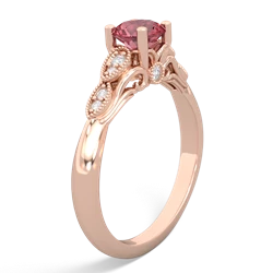 Pink Tourmaline Antique Elegance 14K Rose Gold ring R3100