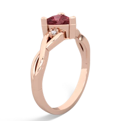 Pink Tourmaline Trillion Twist 14K Rose Gold ring R2104