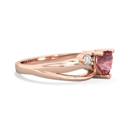 Pink Tourmaline Split Band Swirl 14K Rose Gold ring R2130